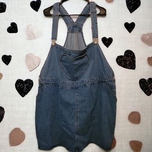 Super Cute Denim Dress Heart Pocket